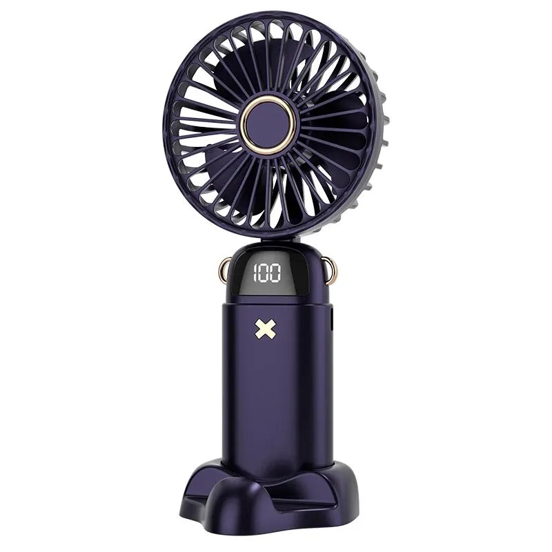 Mini Handheld Small Fan Portable Portable Silent Office Desk Student on Dormitory Charging Outdoor Hand Holding Fan Small