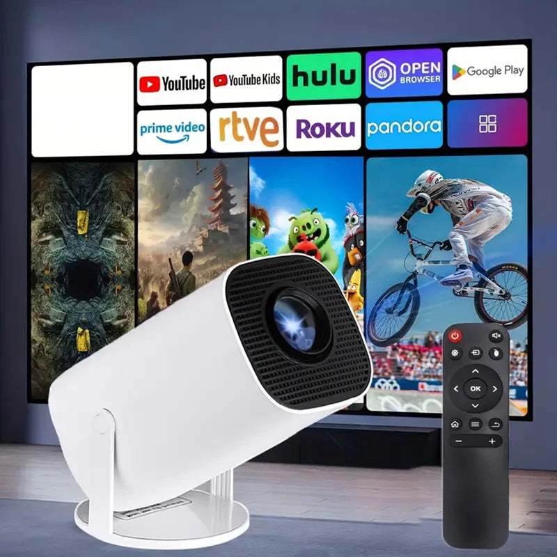 4K HD Wifi6 Projector Android 11 260 ANSI WIFI Allwinner H713 BT5.0 720P Home Cinema Outdoor Portable Projectors
